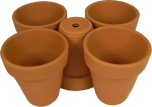 Pack of 5 Terracotta Plant pots, 8.5 cm in height x 8 cm in diameter