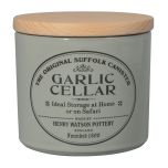 Original Suffolk Collection - Garlic Pot - Dove Grey - Made in England - 11cm x 11cm