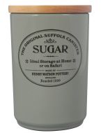 Original Suffolk Collection - Large Sugar Jar - Dove Grey - Made in England - 11cm x 16cm