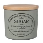 Original Suffolk Collection - Small Sugar Canister - Dove Grey - Made in England - 11cm x 11cm