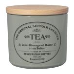 Original Suffolk Collection - Small Tea Canister - Dove Grey - Made in England - 11cm x 11cm