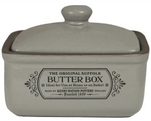 Original Suffolk Collection - Butter Box - Dove Grey - Made in England - 12cm x 9cm x 10.5cm