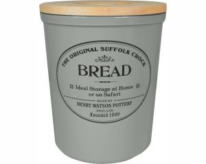 Original Suffolk Collection - Bread Crock - Dove Grey - Made in England - 30cm x 23cm