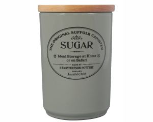 Original Suffolk Collection - Large Sugar Jar - Dove Grey - Made in England - 11cm x 16cm