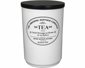 Original Suffolk Collection - Large Tea Jar - Arctic White - Made in England - 11cm x 16cm