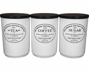 Original Suffolk Collection - Large Tea, Coffee & Sugar set - Arctic White - Made in England - 11cm x 16cm