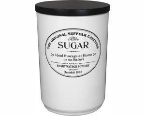 Original Suffolk Collection - Large Sugar Jar - Arctic White - Made in England - 11cm x 16cm